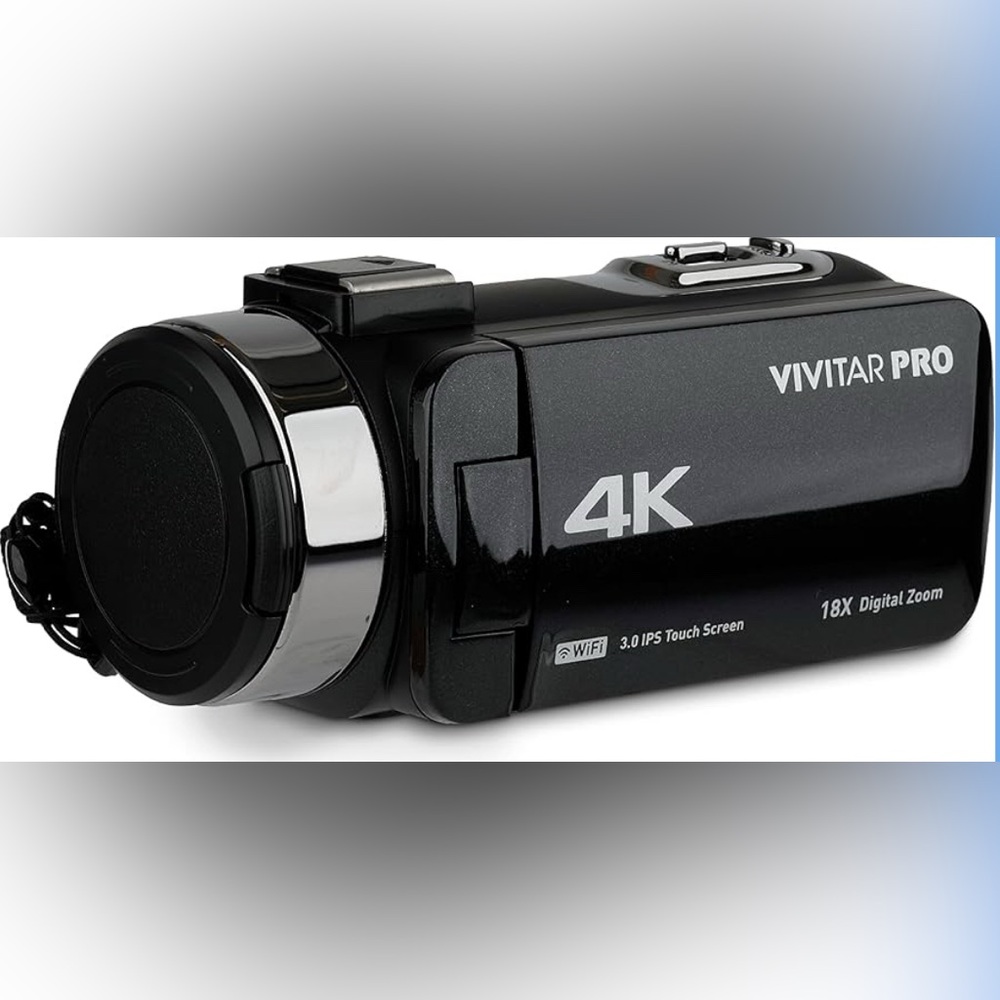 Pro 4K Black Video Camera with WiFi
